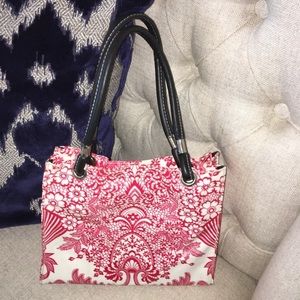💼 Toile Print,  Oil Cloth Tote / Purse